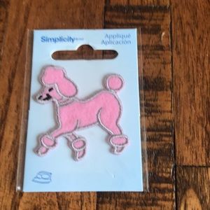 3/$10 Iron on pink poodle